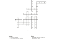 Turkey Day Crossword Printout