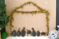 Pebble Art Nativity Canvas