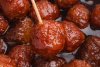 Sticky Grape BBQ Meatballs