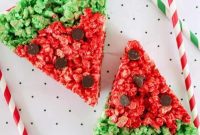 Pink & Green Krispie Treats