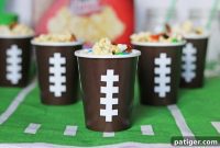 Tailgate Treat: Speedy Sweet and Salty Mix with Custom Football Holders