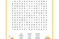 Springtime Word Search Activity