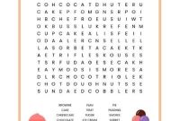 Sweet Treats Word Search Puzzle