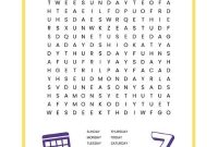 Days of the Week Word Hunt Activity