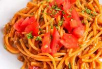 Hearty One Pot Taco Spaghetti