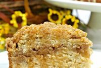 Salted Caramel Apple Streusel Cake