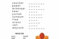 Cozy Fall Scramble Challenge