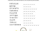 Egg-cellent Easter Word Scramble Activity