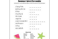 Printable Summer Word Puzzles