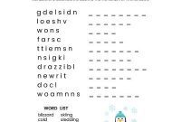 Winter Wonderland Word Scramble