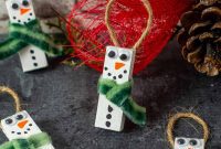 Charming Wooden Block Snowmen