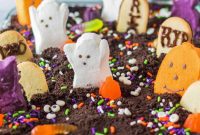 Haunted Cemetery Poke Cake