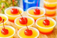 Caramel Pineapple Jell-O Shots