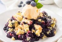 Effortless 4-Ingredient Blueberry Cobbler