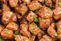 Golden Garlic Steak Bites