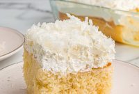 Tropical Coconut Poke Cake