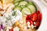 Mediterranean Chicken Gyro Bowls