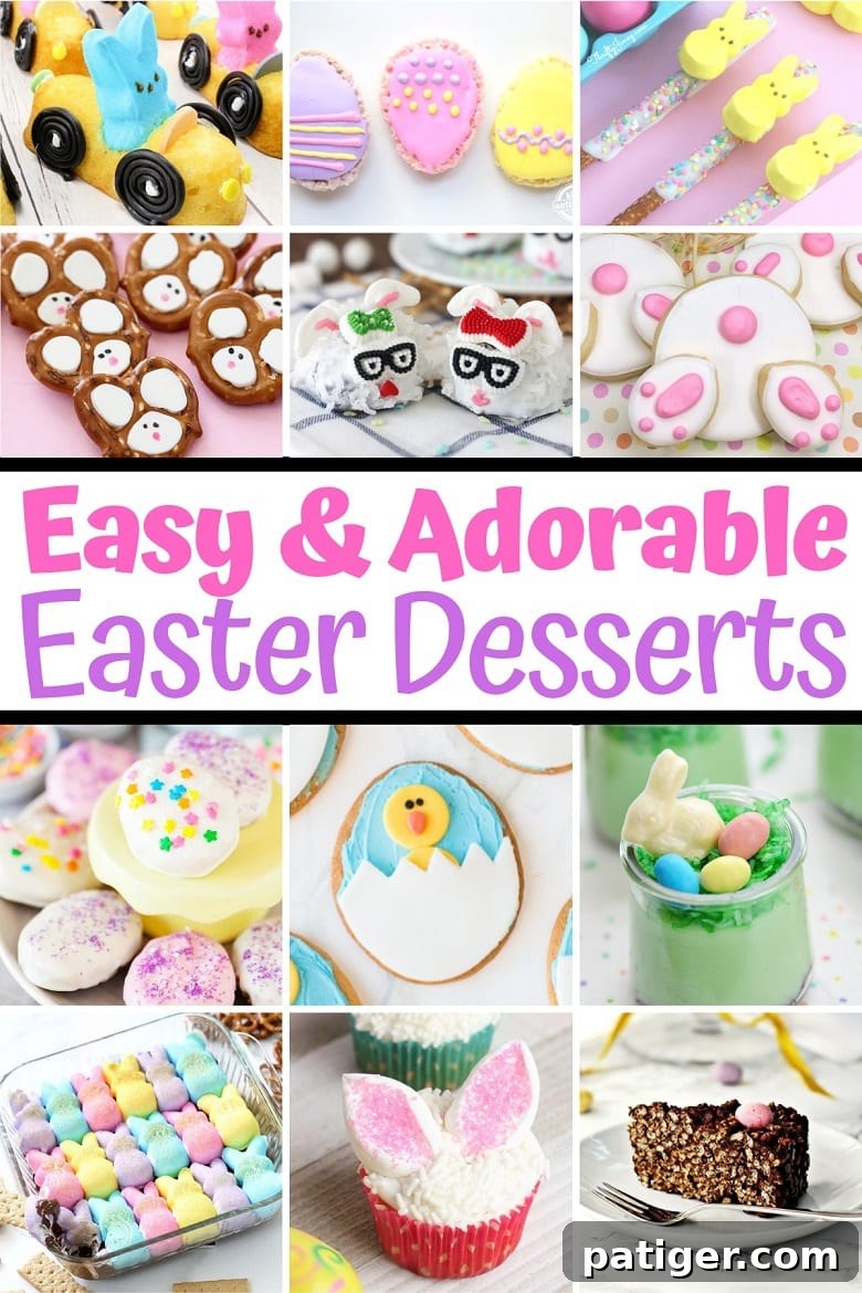 Over 30 adorable and easy Easter desserts for kids. These cute Easter dessert recipes include cupcakes, cookies, cakes, brownies, and more.