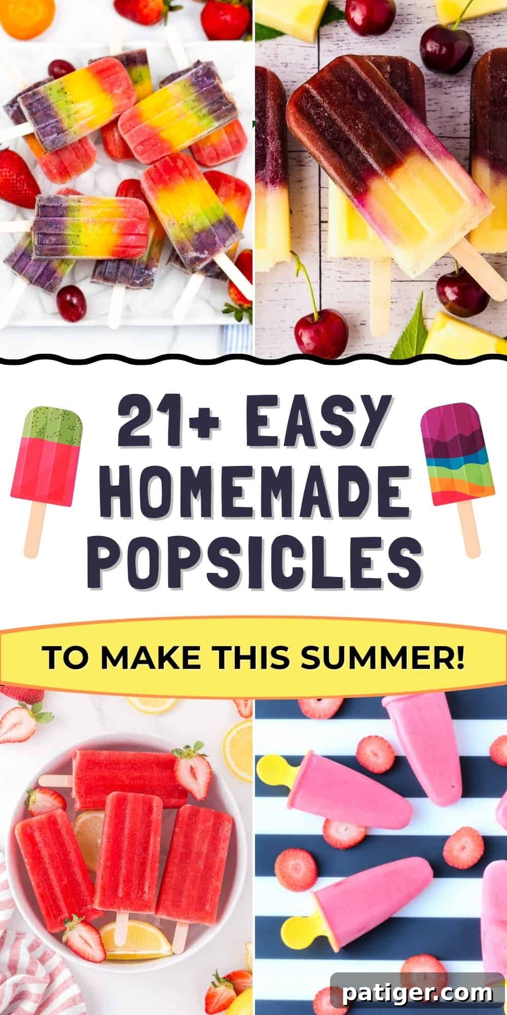 Cool Down: 20+ Homemade Ice Pop Recipes for Summer 3 21+ Easy Homemade Popsicles to Make this Summer.