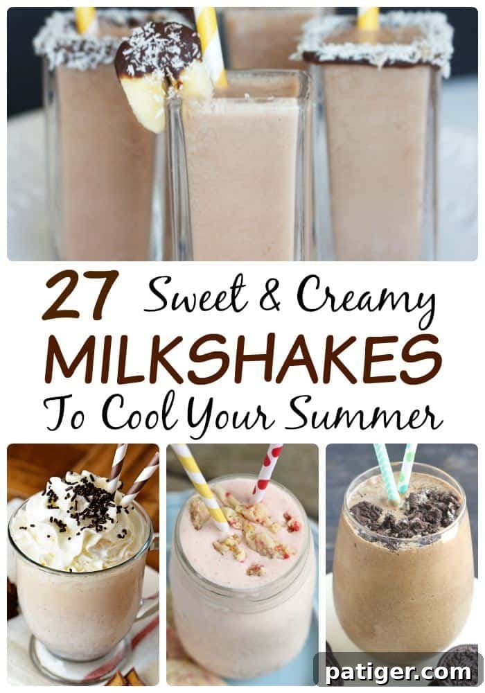 27 Irresistible Milkshake Recipes to Beat the Summer Heat – Featuring classic, fruity, chocolate, vegan, and gluten-free options for everyone.