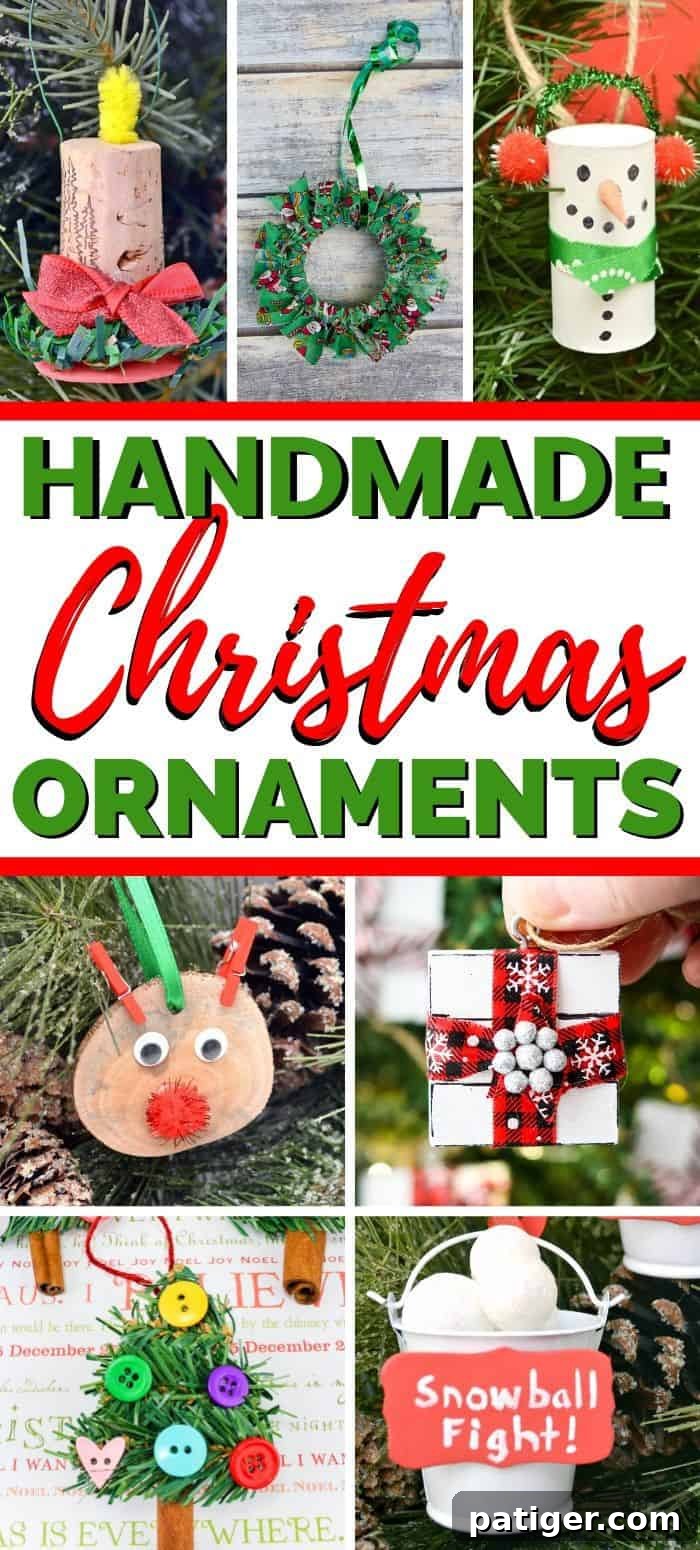 A vibrant collection of easy DIY Christmas ornaments, perfect for personalizing your holiday decor or as thoughtful handmade gifts.