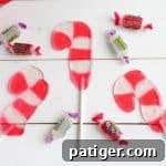 Easy Candy Cane Suckers