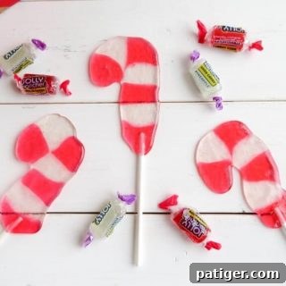Easy Candy Cane Suckers