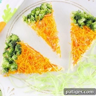 Easy Carrot-Shaped Veggie Pizza Bars
