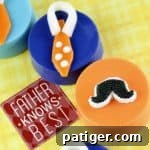 Father's Day Dipped Oreo Delights 13 Father's Day Mustache and Tie Chocolate Covered Oreos Treat