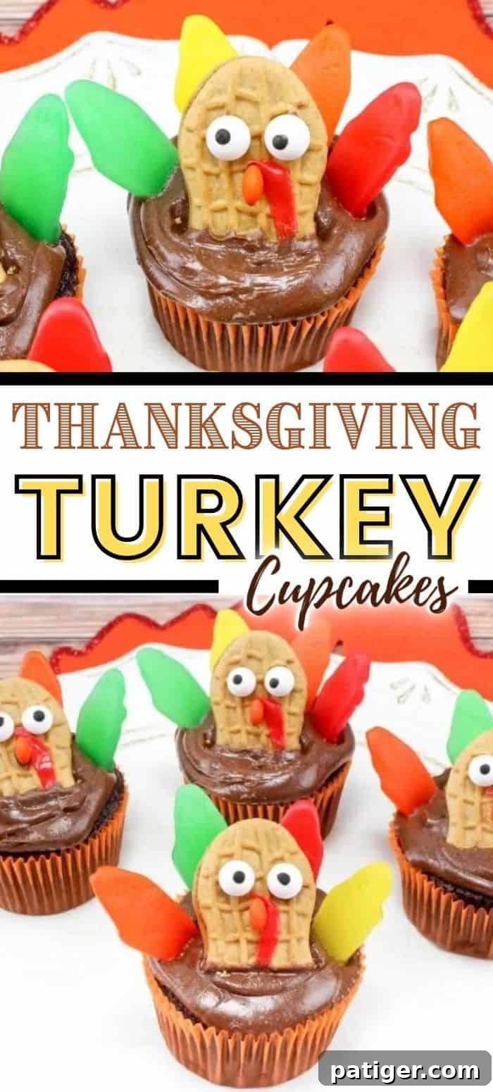 Turquoise Sweet Cupcakes 10 Thanksgiving Turkey Cupcakes are fun and easy.