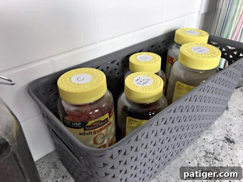 My tips for vitamin organization and storage (where you will see them and not forget to take them) as well as a helpful weekly vitamin schedule printable.