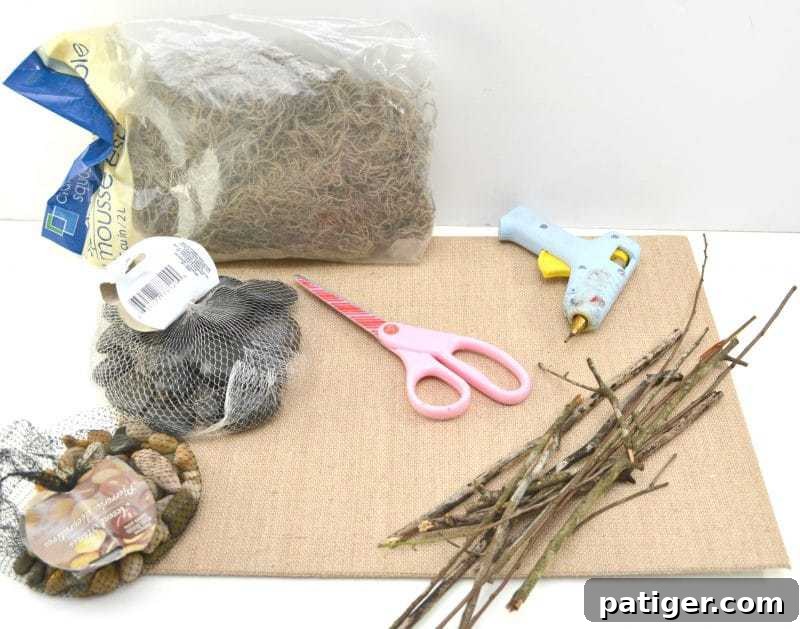 Pebble Art Nativity Canvas 3 Gathering simple materials like flat rocks, pebbles, twigs, and a burlap canvas is the first step to creating a beautiful DIY Rock Nativity Scene for Christmas.