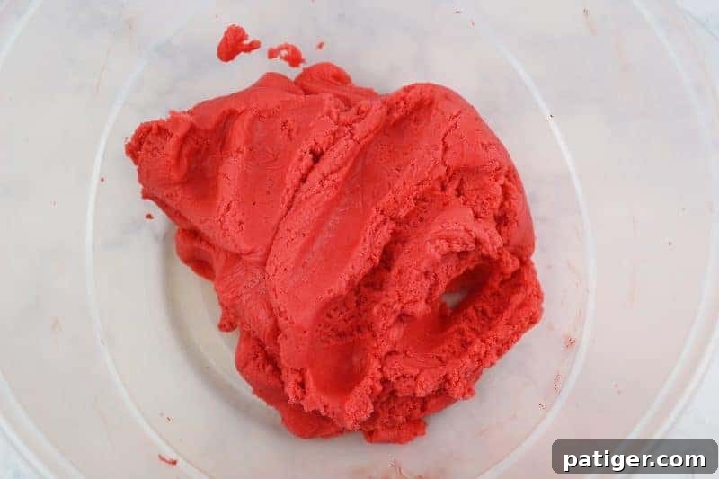 Step-by-step image of mixing cookie dough