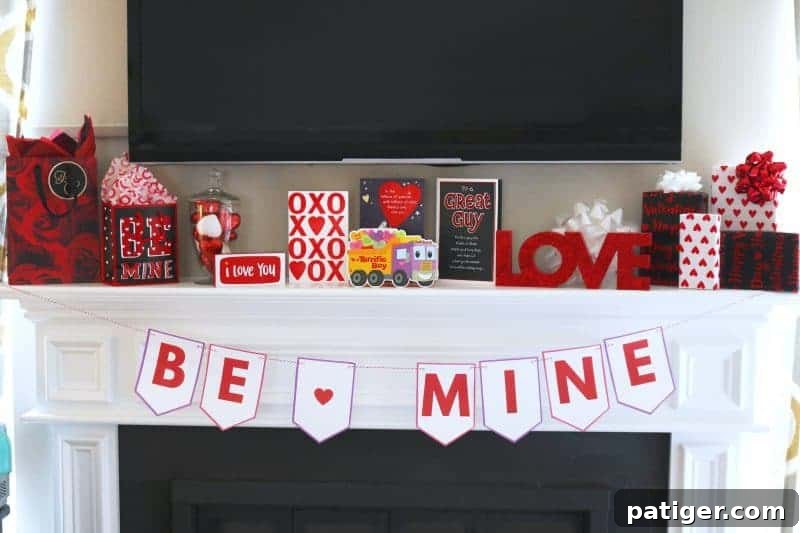 Discover enchanting DIY Valentine decor ideas with our free "Be Mine" Valentine banner printable. Perfect for mantles, walls, and creating a festive atmosphere!