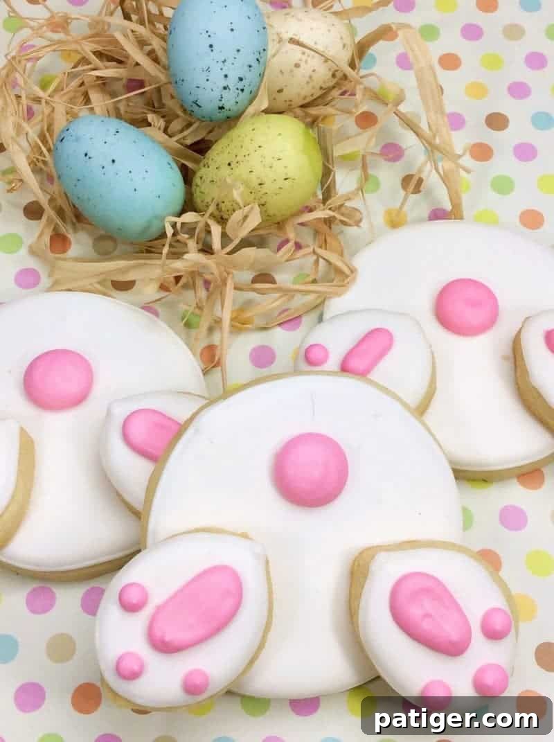 Peek-a-Boo Bunny Tail Treats 3 Bunny Butt Sugar Cookies: A quick and easy Easter treat using store-bought dough or made from scratch.