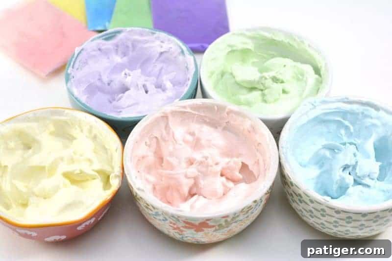 An easy DIY recipe for a magical unicorn whipped body butter made using shea butter, coconut oil, mica powder, and essential oils. In addition to being beautiful, this rainbow unicorn homemade body butter is rich, creamy, and moisturizing as well.
