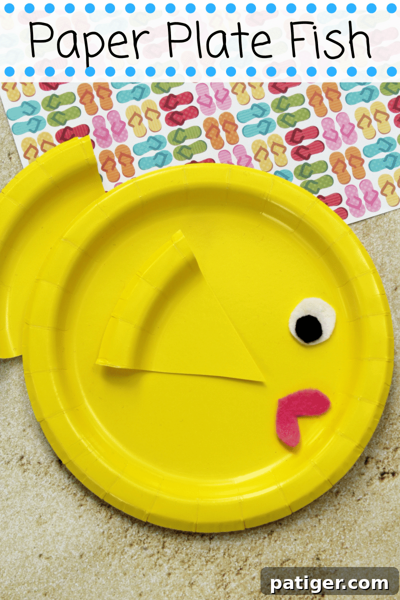 Playful Paper Plate Fish Creations 8 Pin this bright and colorful paper plate fish craft idea for kids to your Pinterest board for future summer and preschool activities.