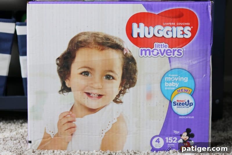8 Heartwarming Ways to Celebrate a New Dad's First Father's Day 13 Huggies Little Movers Diapers box from Amazon Subscribe & Save, a convenient solution