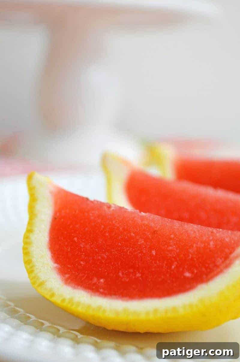Pink Lemonade Vodka Jello Shooters 4 Strawberry lemonade jello shots made with vodka and served in lemon wedges. Don't be fooled -- these lemon wedge jello shots are actually very easy to make!
