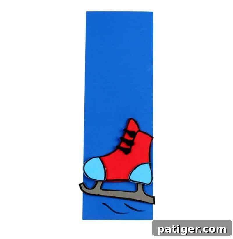 Letter I Ice Skate Craft Printable 11 Completed Letter I Craft - I is for Ice Skate, ready for display