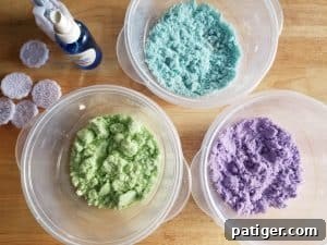 Get your three bowls together and keep your bottle of rubbing alcohol handy. You will need this if your mixture begins to dry out.