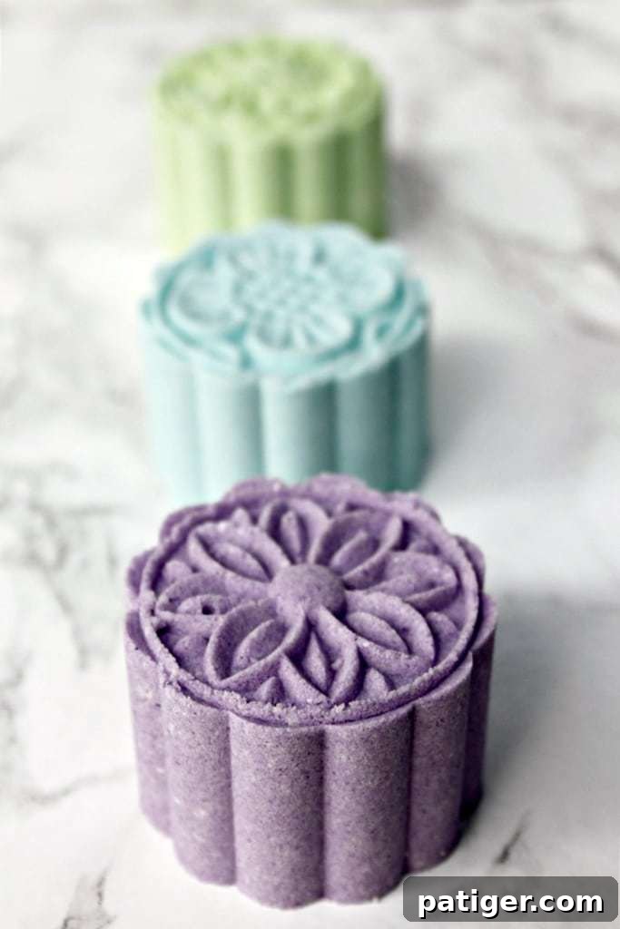 Celestial Soaks: Crafting Bath Bombs with a Moon Cake Press 3 Learn how to make beautiful homemade bath bombs easily using a moon cake press.