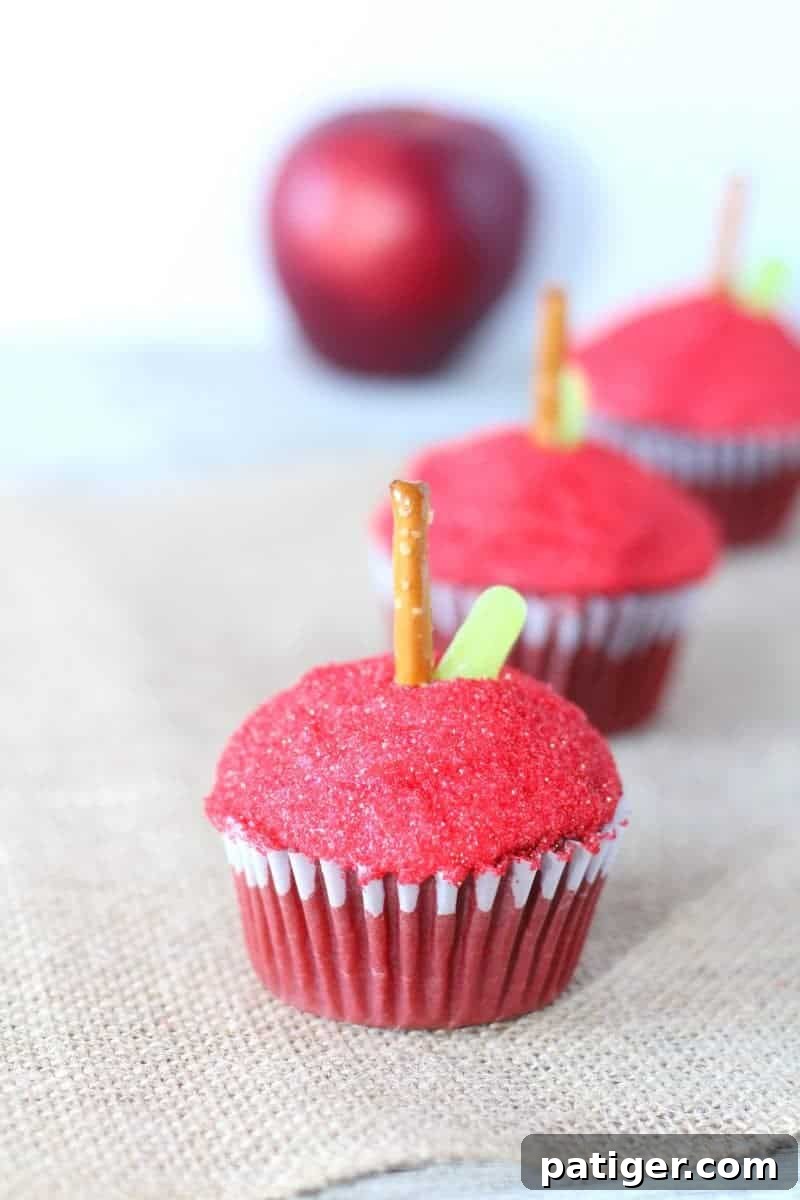 Sweet Start Apple Cupcakes 3 Kids holding their cute apple cupcakes, ready for the first day of school