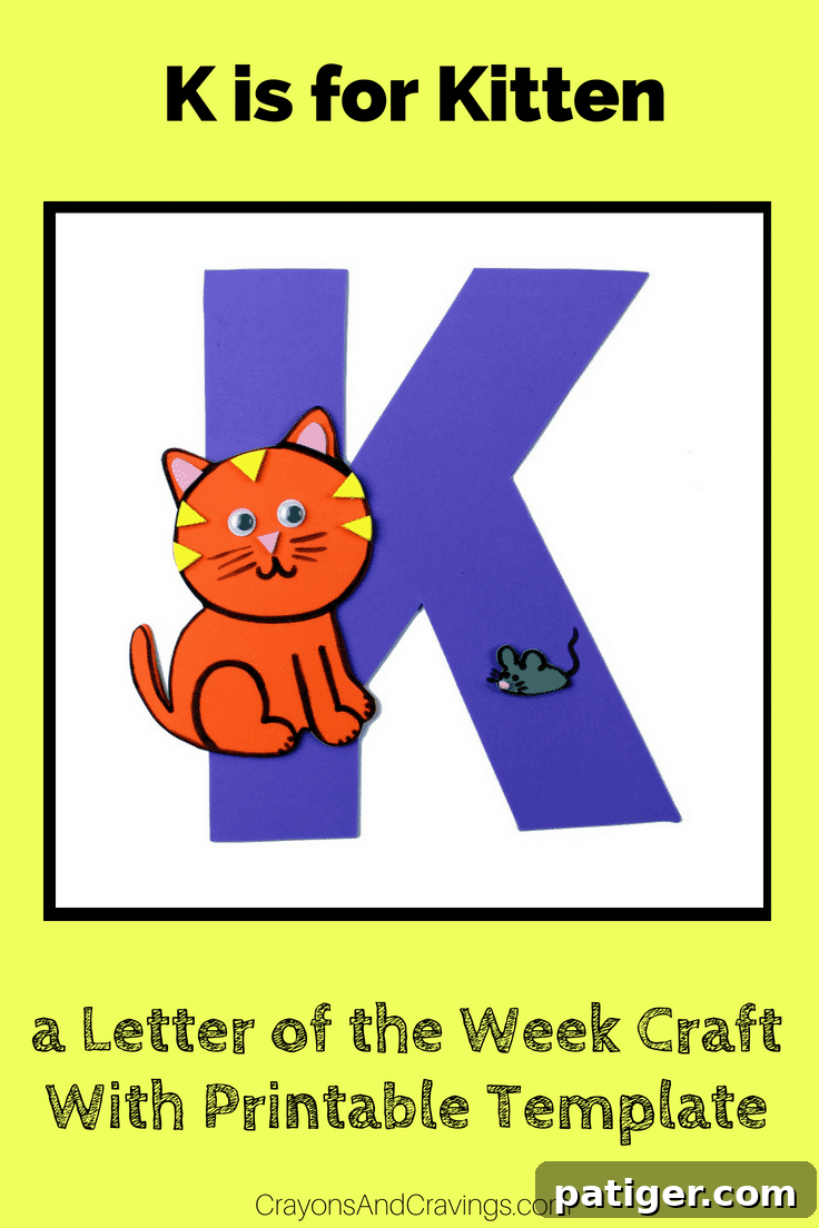 K Is For Kitten Craft Printable Learning Activity 2 This letter K craft with printable template is part of our letter of the week craft series, designed to foster letter recognition in preschoolers.
