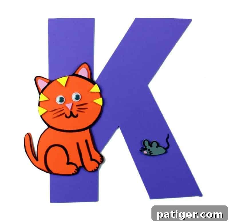 K Is For Kitten Craft Printable Learning Activity 11 This letter K craft with printable template is part of our letter of the week craft series, designed to foster letter recognition in preschoolers.