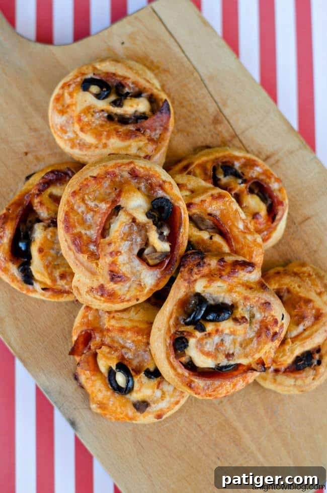 loaded pizza pinwheels 