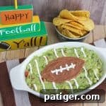 A smaller image of the game day guacamole football recipe.