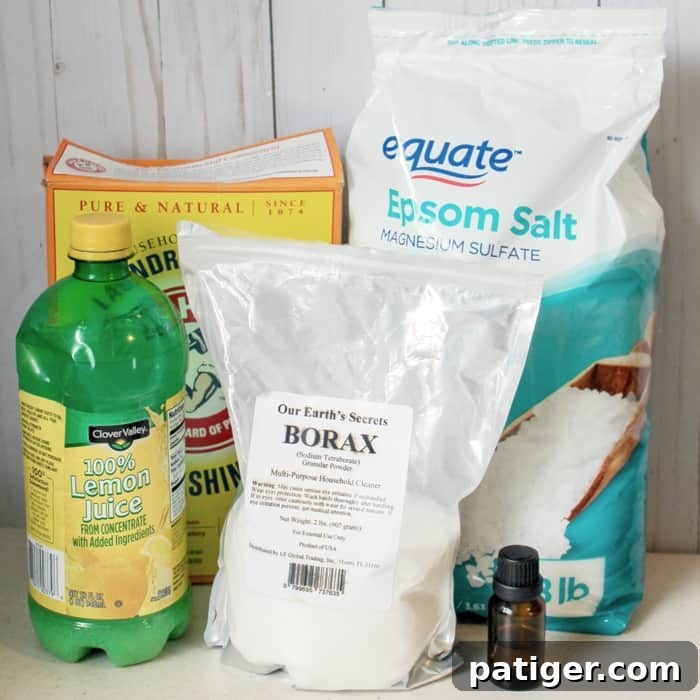 DIY Dishwasher Tablets Ingredients & Supplies