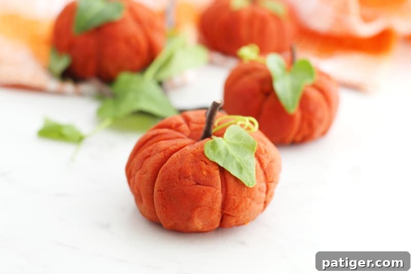 Sensory Pumpkin Spice Playdough 3 Close-up of taste-safe pumpkin spice playdough, ready for Fall-themed play