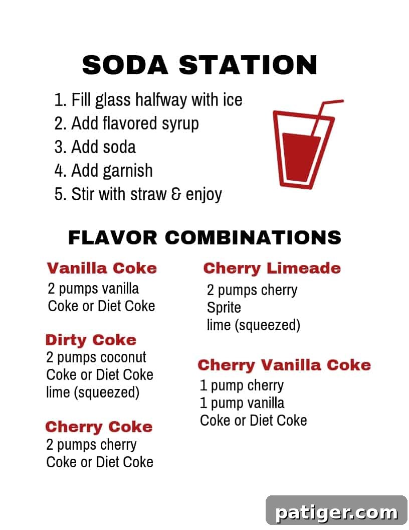 Level Up Your Party with a Custom Soda Bar 10 High-quality printable soda station sign, perfect for guiding guests and enhancing your party decor.
